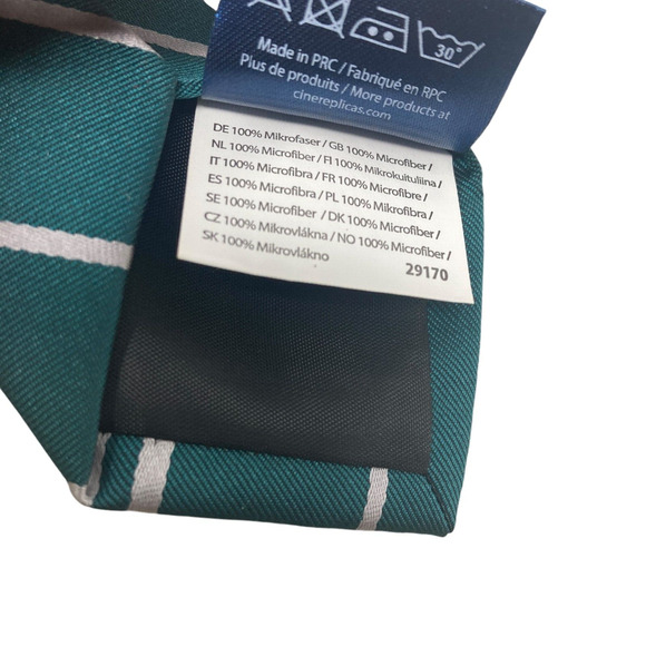 Harry Potter Tie Slytherin Green Gray Striped 100% Microfiber - Picture 3 of 7